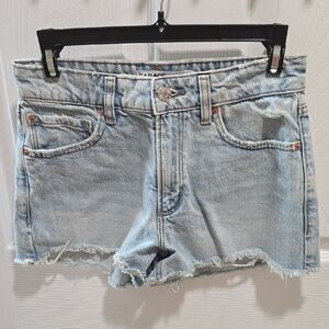 Garage Faded Blue Jean Shorts